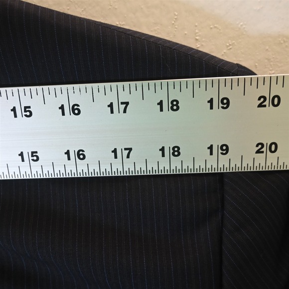 Neiman Marcus 46R Blue Striped 100% Wool‎ Sable Blazer Suit Jacket Sport Coat - Picture 10 of 12